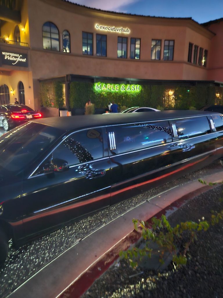 Limousine in Front of a Building