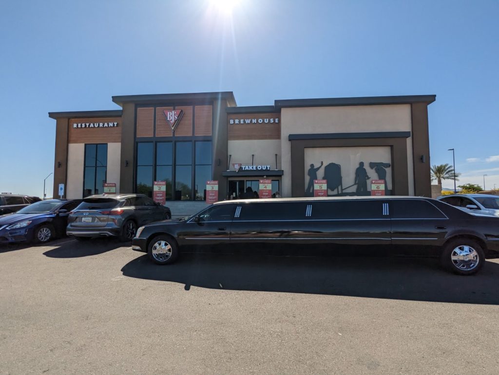 Limousine in Front of a Restaurant